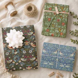 Feuille De Papier Cadeau Oiseaux et fleurs vintage William Morris Patterns