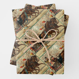 Feuille De Papier Cadeau Older and Younger Sisters Ride - Mary Evans