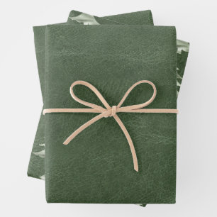 Feuille De Papier Cadeau Olive Pistachio Mint Green Christmas Tree Texture