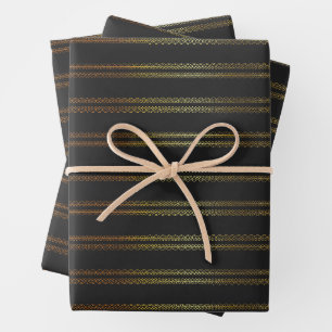 Feuille De Papier Cadeau Or Élégant Ornate Romantique