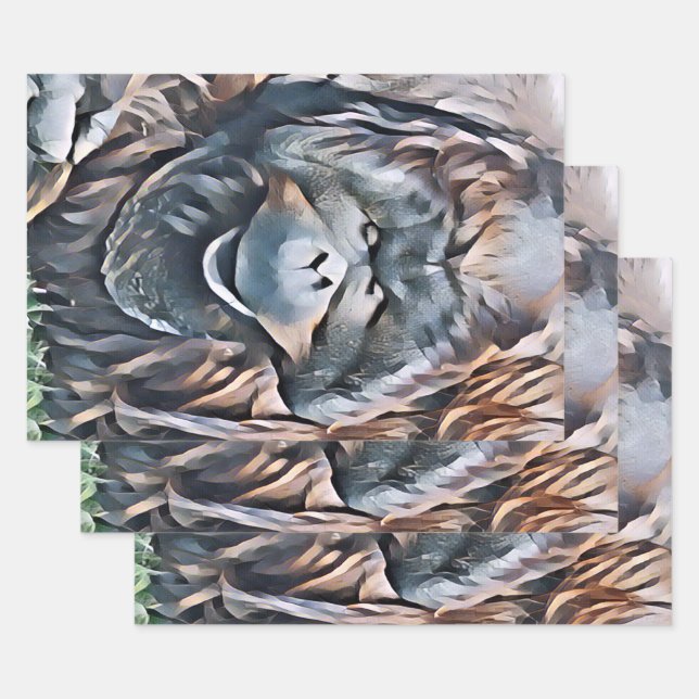 FEUILLE DE PAPIER CADEAU ORANGUTAN (Lot)
