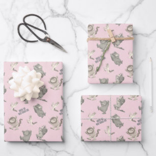 Feuille De Papier Cadeau Où sont les choses sauvages motif étoile rose