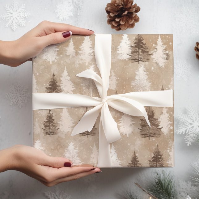 Feuille De Papier Cadeau Ours d'hiver Brown Russe (Créateur téléchargé)