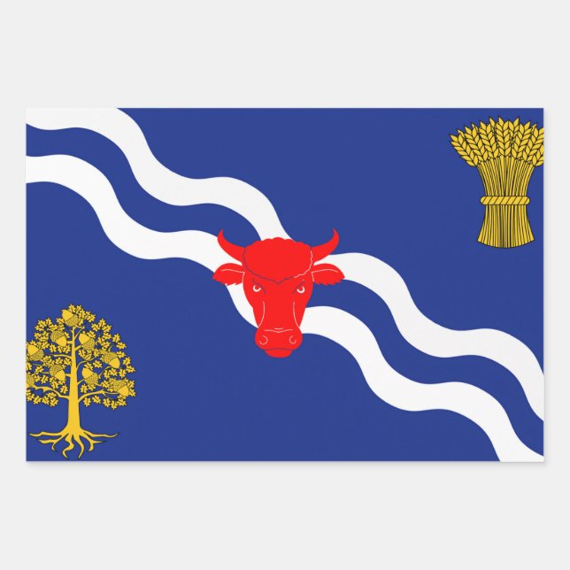 Feuille De Papier Cadeau Oxfordshire (Devant)