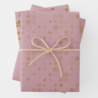 Feuille De Papier Cadeau Pack cadeau rose Gold
