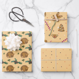 Feuille De Papier Cadeau Pain, pain d'épices et biscuits de Noël