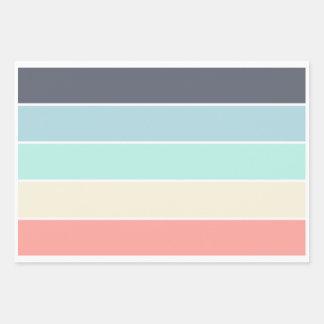 Feuille De Papier Cadeau Palette de couleur pastel arc-en-ciel