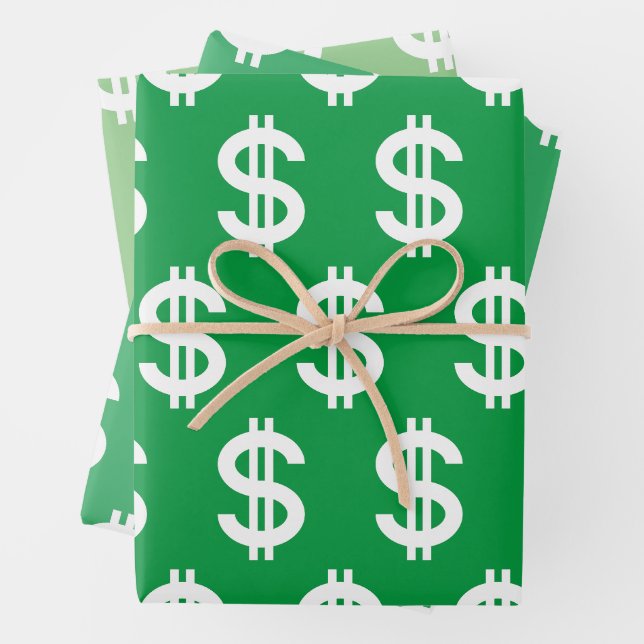 Feuille De Papier Cadeau Panneau dollar (En situation)
