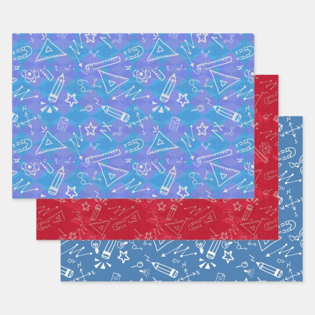 Feuille De Papier Cadeau Papeterie De L'École Retour À L'École (Lot)