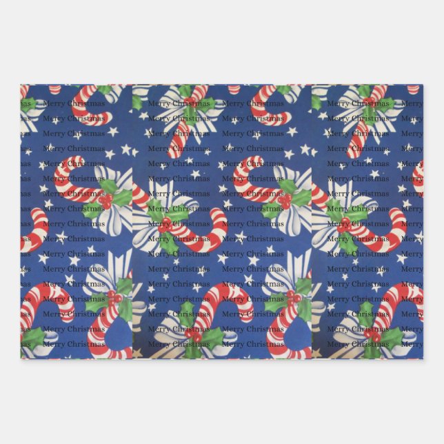 Feuille De Papier Cadeau Papiers d'emballage de Noël (Devant)