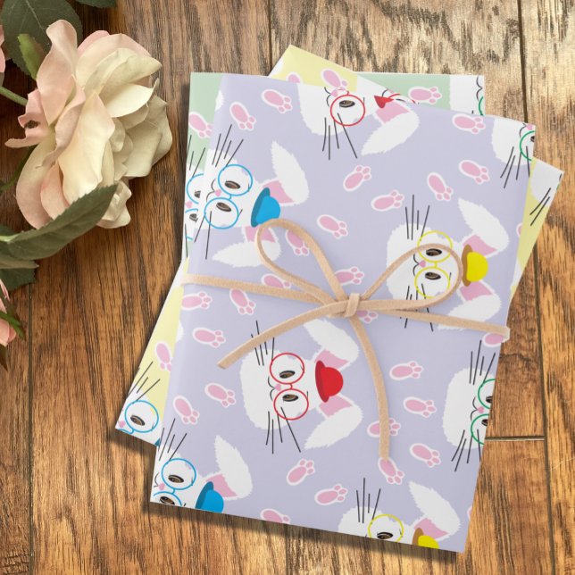 Feuille De Papier Cadeau Papiers d'emballage pour les visages et les pawpri (Créateur téléchargé)