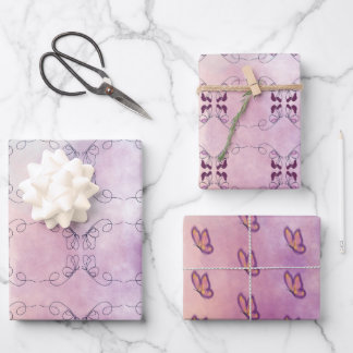Feuille De Papier Cadeau Papillon aquarelle