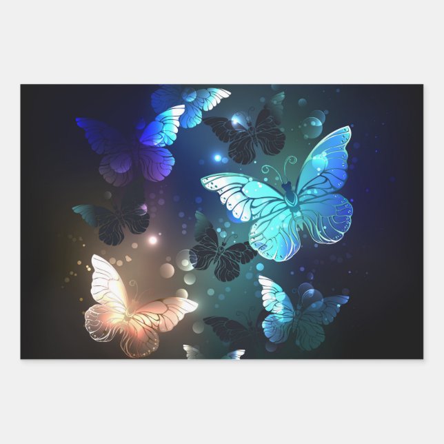 Feuille De Papier Cadeau Papillon de nuit (Devant)