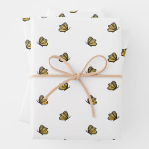 Feuille De Papier Cadeau Papillon Monarque Garden Club enveloppement cadeau
