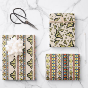 Feuille De Papier Cadeau Papillon Southwestern jaune Swallowtail
