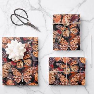 Feuille De Papier Cadeau Papillons Monarch