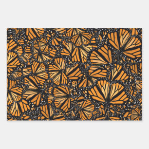 Feuille De Papier Cadeau Papillons Monarque 
