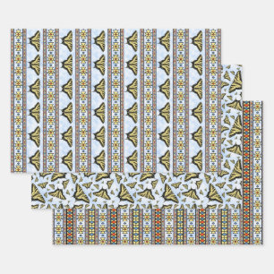 Feuille De Papier Cadeau Papillons Southwest Yellow Swallowtail Blue Sky