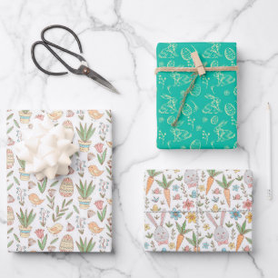 Feuille De Papier Cadeau Pâques