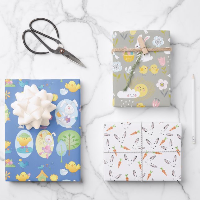 Feuille De Papier Cadeau Pâques spéciales (Recto)