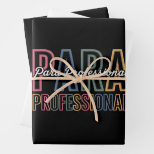 Feuille De Papier Cadeau Para Paraprofessionnel Paraéducateur Premier Jour