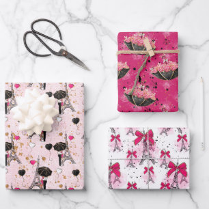 Feuille De Papier Cadeau Paris Romance