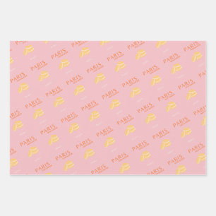 Feuille De Papier Cadeau Paris Travel Art Retro