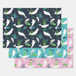 Feuille De Papier Cadeau Parti Beluga