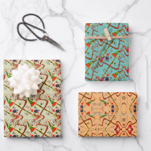 Feuille De Papier Cadeau Partie Notes d'instruments de musique