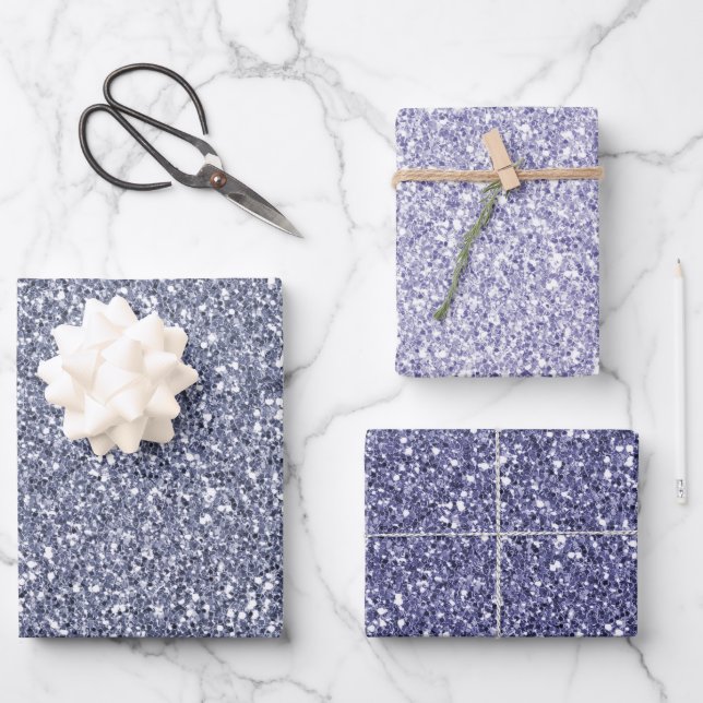 Feuille De Papier Cadeau Parties scintillant Lilac violet       (Recto)