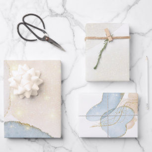 Feuille De Papier Cadeau Parties scintillant magique Baby shower Abstrait