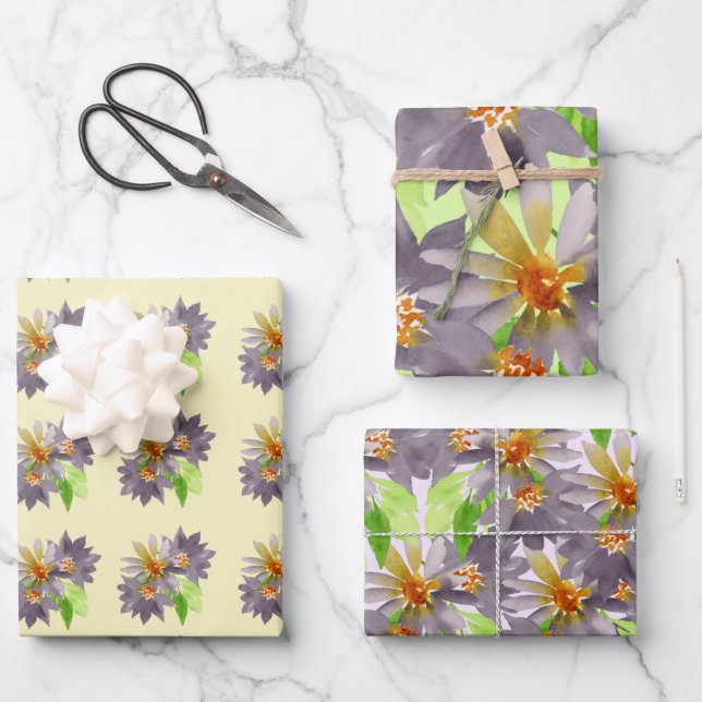 Feuille De Papier Cadeau Passion violette (Recto)