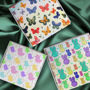 Feuille De Papier Cadeau Pastel Rabbits Bébé Poussins Papillon Printemps Co