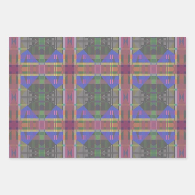 Feuille De Papier Cadeau Pastel rainbow Colorful Geometric (Devant)