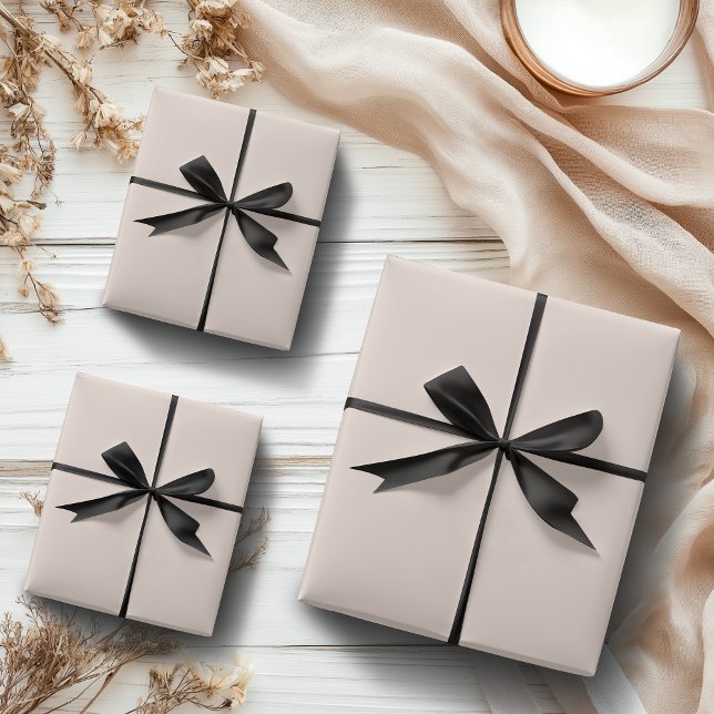 Feuille De Papier Cadeau Pastel Sandy Beach Couleur uni | Classique | Éléga (Créateur téléchargé)