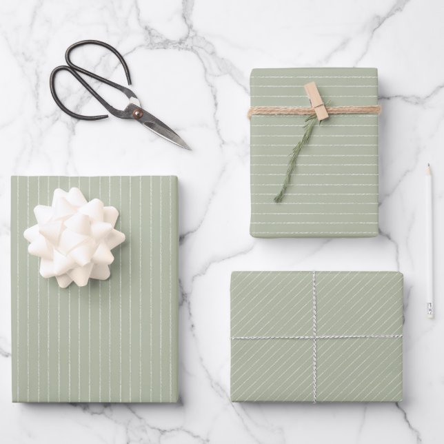 Feuille De Papier Cadeau Pastel vert. (Recto)
