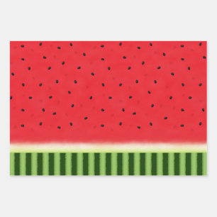 Feuille De Papier Cadeau Pastèque