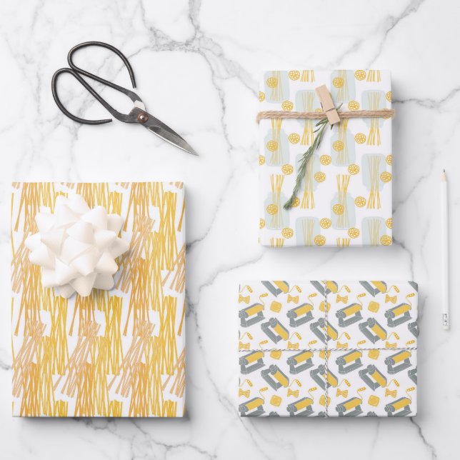 Feuille De Papier Cadeau Pâtes cool faisant carrelage (Recto)