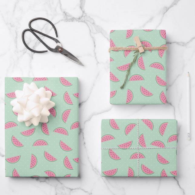 Feuille De Papier Cadeau Patteries Tropical Fruit Paint Splatter (Recto)