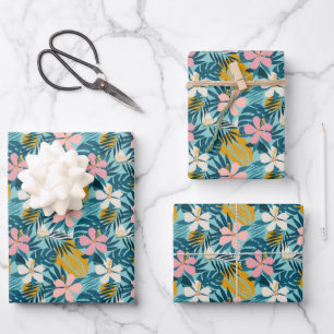 Feuille De Papier Cadeau Pattern tropical hibiscus