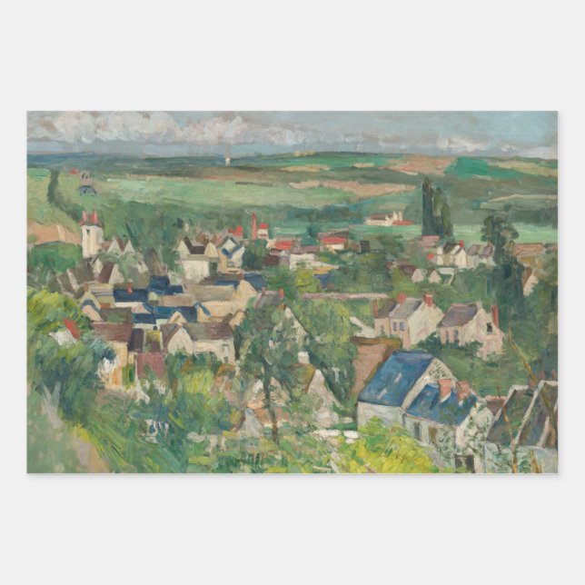 Feuille De Papier Cadeau Paul Cezanne - Auvers, Vue panoramique (Devant)