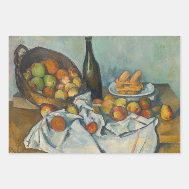 Feuille De Papier Cadeau Paul Cezanne - Le panier des pommes (Devant)