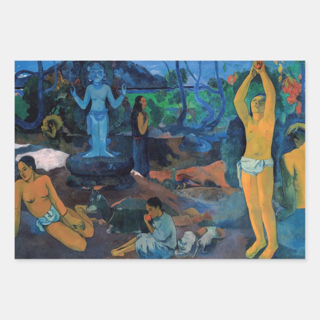 Feuille De Papier Cadeau Paul Gauguin - D'Où Sommes-Nous Venus ? (Devant)