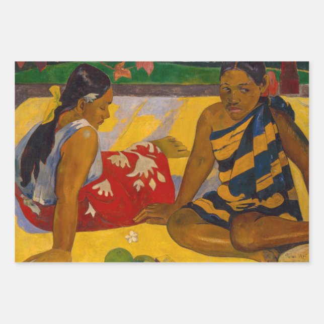 Feuille De Papier Cadeau Paul Gauguin - Femmes tahitiennes / Parau Api (Devant)