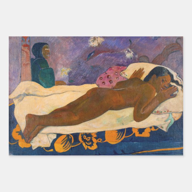 Feuille De Papier Cadeau Paul Gauguin - L'Esprit des morts à regarder (Devant)