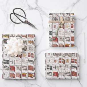 Feuille De Papier Cadeau Pavillons Maritimes Anciens du Monde Poster