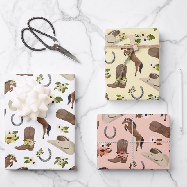 Feuille De Papier Cadeau Pays et flore (Recto)