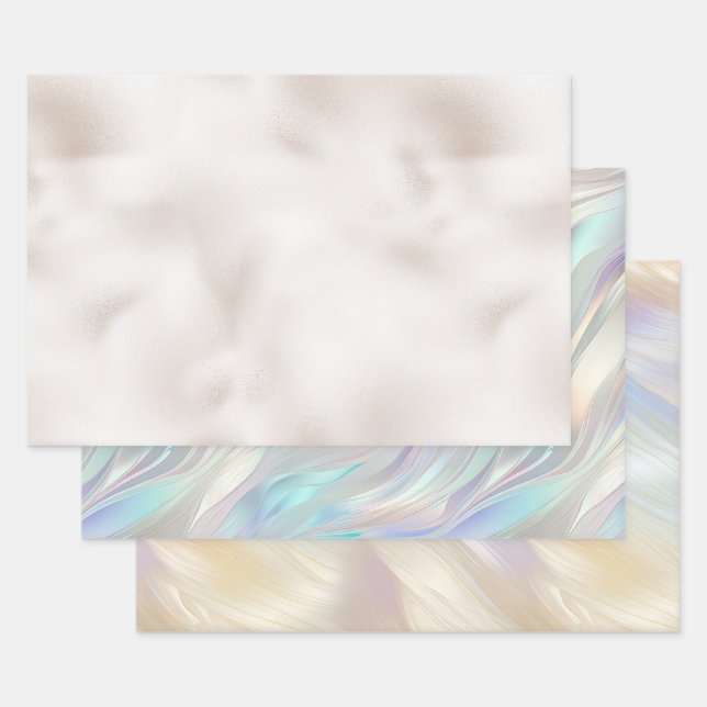 Feuille De Papier Cadeau Pearl White Christmas (Lot)