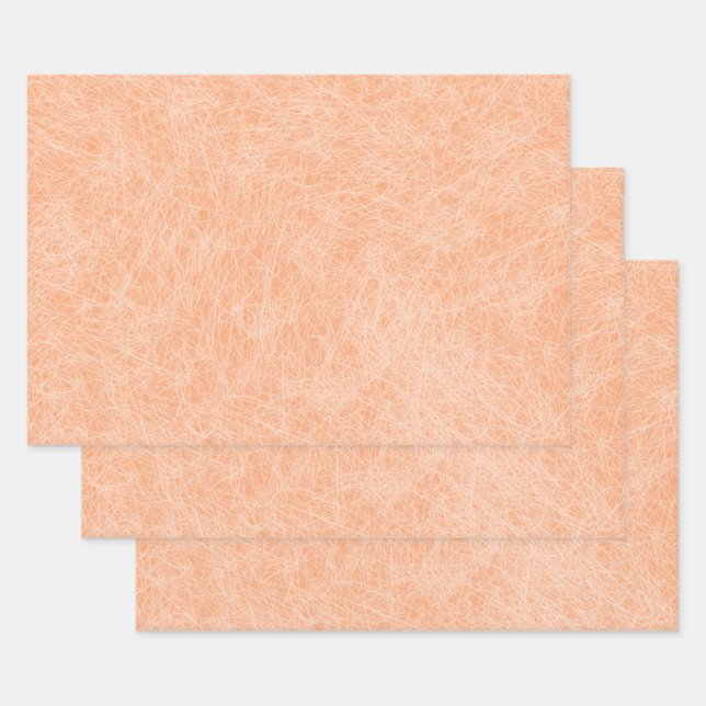 Feuille De Papier Cadeau Pêcher Fuzz Faux Cuir (Lot)