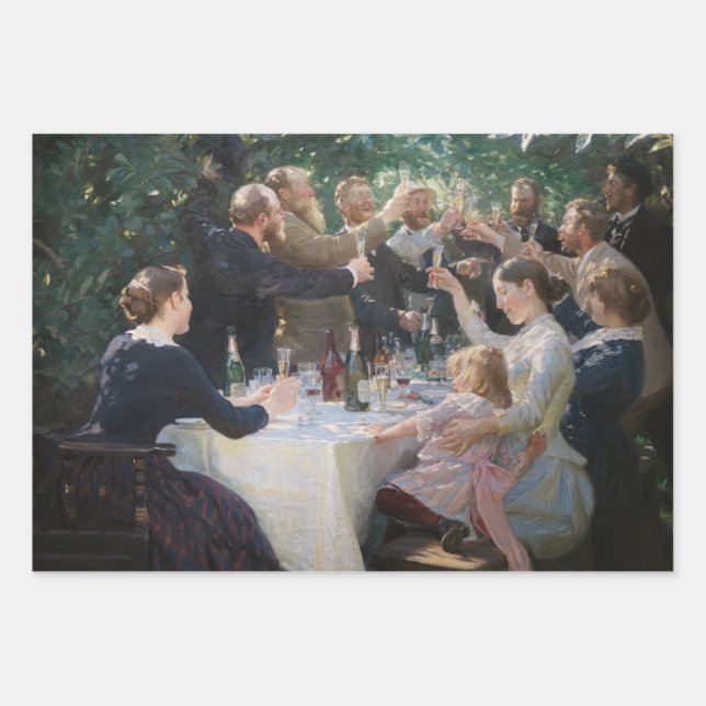 Feuille De Papier Cadeau Peder Severin Kroyer - Hip, Hip, Hurrah (Devant)